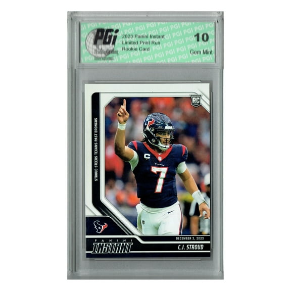 C.J. Stroud 2023 Panini Instant 68 Steers Texans Past Broncos Rookie Card PGI 10