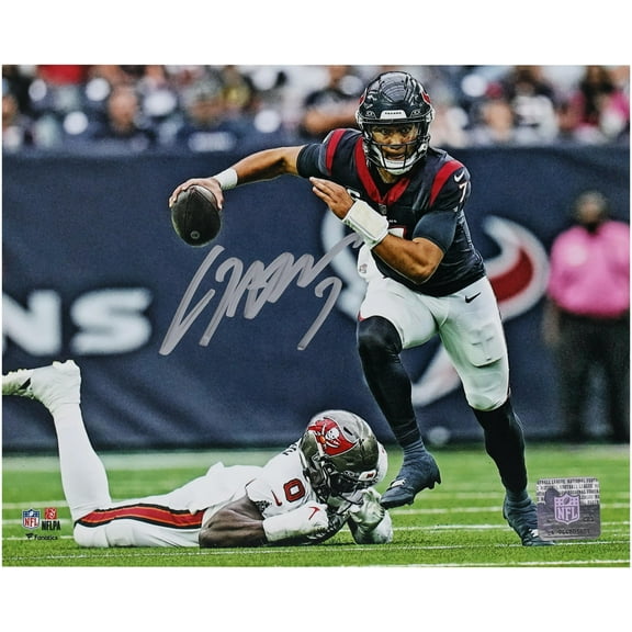 C.J. Stroud Houston Texans Autographed 8" x 10" Escape from Pocket Photograph - Fanatics Authentic Certified
