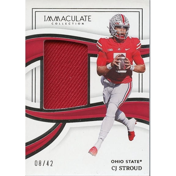 C J Stroud Patch Rookie Football Card Panini Ohio State Buckeyes Near Mint Or Better