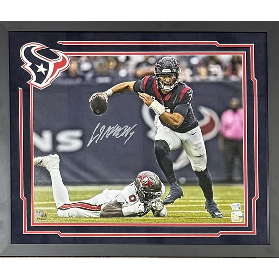 C. J. Stroud Signed Autographed Framed 16x20 Photo Fanatics Authentication