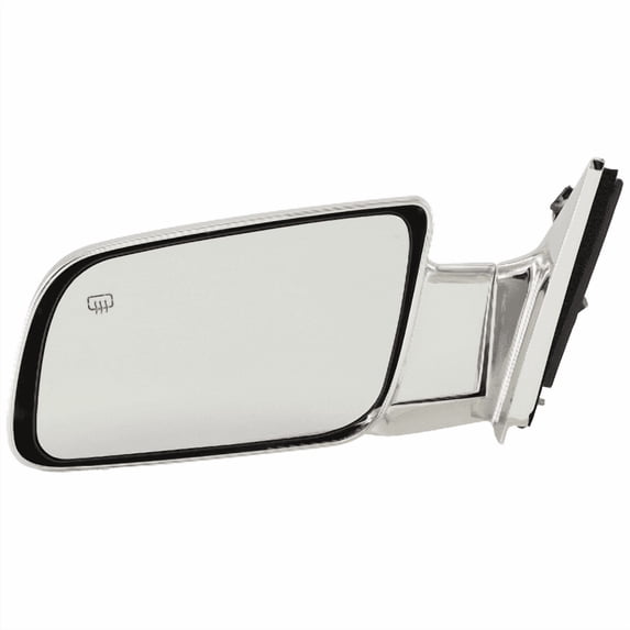 C/K FULL SIZE P/U 88-02 MIRROR LH, Non-Towing, Power, Manual Folding, Heated, Chrome, Standard Type
