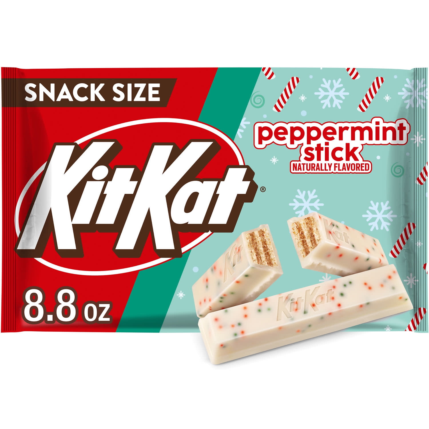 Kit Kat Peppermint Stick Flavored Wafer Snack Size Christmas Candy, Bag 8.8 oz - Walmart.com