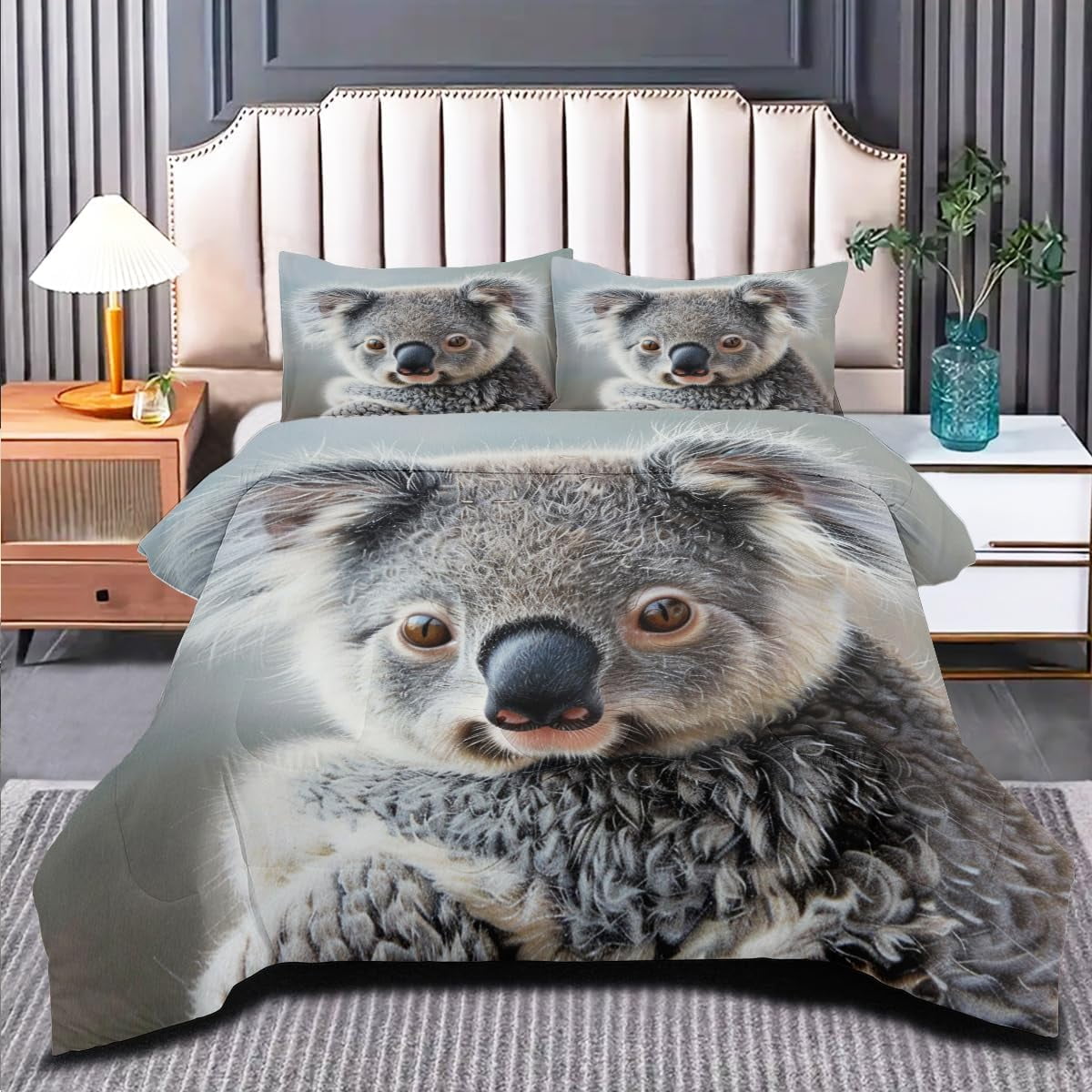 C Kids Cute Koala Comforter Set Queen Size Kawaii Animals Koalas