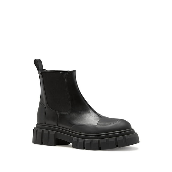 C LA CANADIENNE Womens Black Pull Tab Arch Support Goring Waterproof Kyree Round Toe Block Heel Leather Booties 40