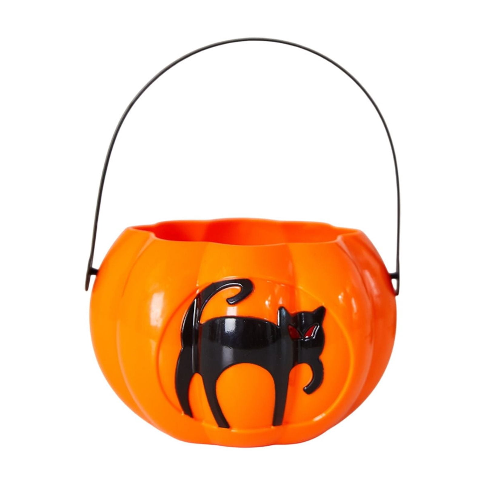 C Led Light Up Pumpkin Bucket Candy Jar With Sound Halloween ...