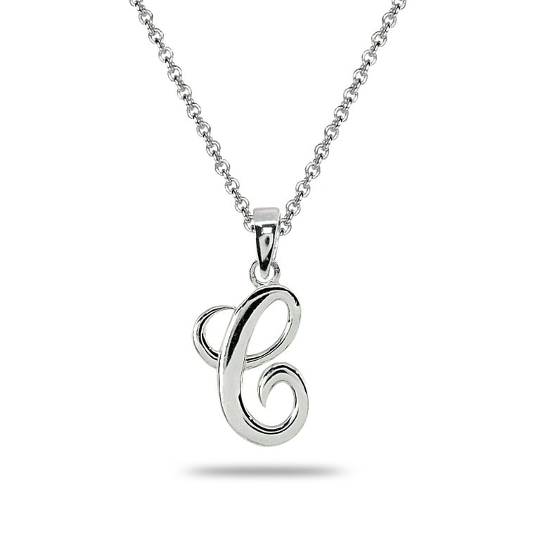 C Letter Initial Alphabet Name Personalized 925 Sterling Silver