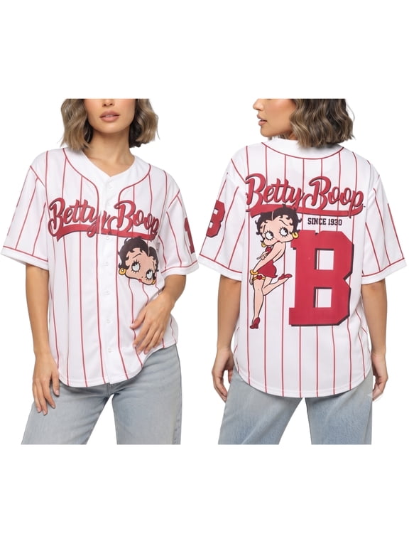 Womens Baseball Jersey - Peanuts Betty Boop Disney Athletic Performance Sports Jersey
