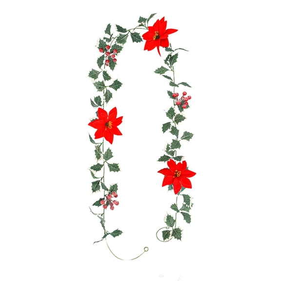 C Lightweight Faux Flower And Berry Rattan Strand Made From Foam For Simple And Elegant Christmas Decor On Smaller Surfaces Bookshelves Or As Part Of A Table Setting