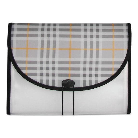 C-Line 13-Pocket Expanding File Plaid Fashion Series, 1/EA, 58312