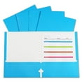 thumbnail image 1 of C-Line 2-Pocket Laminated Paper Portfolios with 3-Hole Punch, Blue, Box of 25, 1 of 3