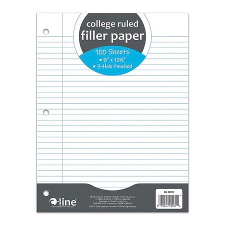 C-Line Filler Paper College Rule 10.5"X8"-100 Sheets