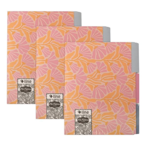 C-Line CLI24001-3 Signature Series File Folders, Assorted Designs, 6 per Pack - Pack of 3