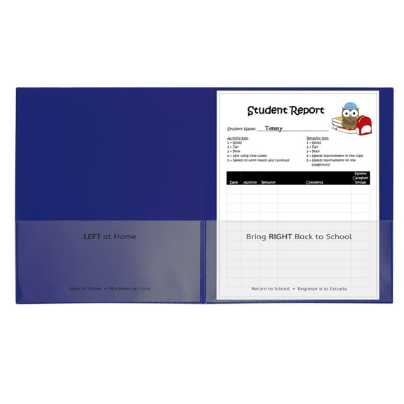 C-Line Products, Inc. Classroom Connector school-to-home folder, blue, 25/BX