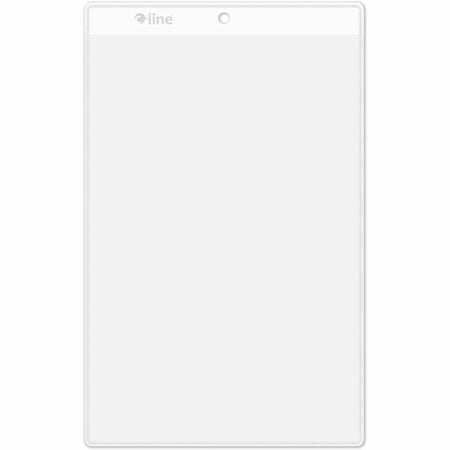 C-Line Clear Vinyl Shop Ticket Holder, Both Sides Clear, 25", 5 x 8, 50/BX