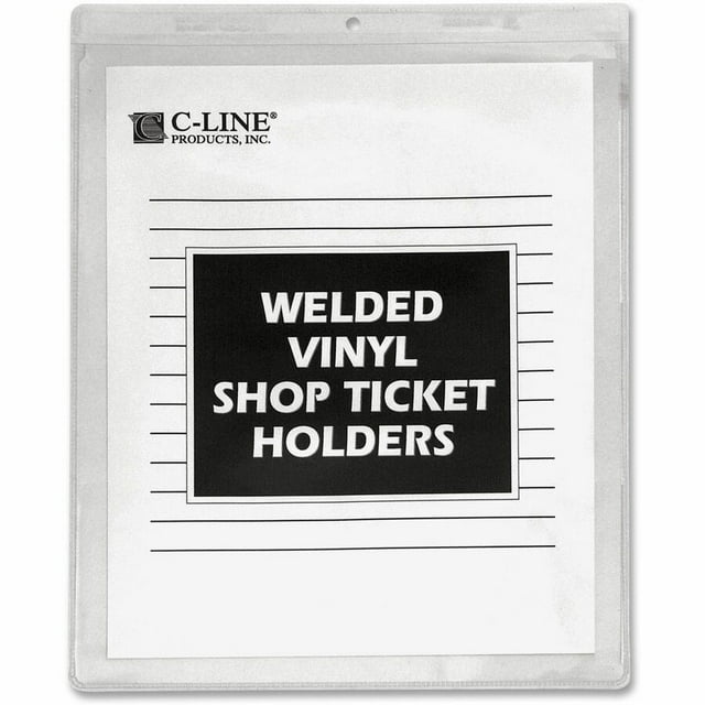 CLine Clear Vinyl Shop Ticket Holder, Both Sides Clear, 50", 9 x 12