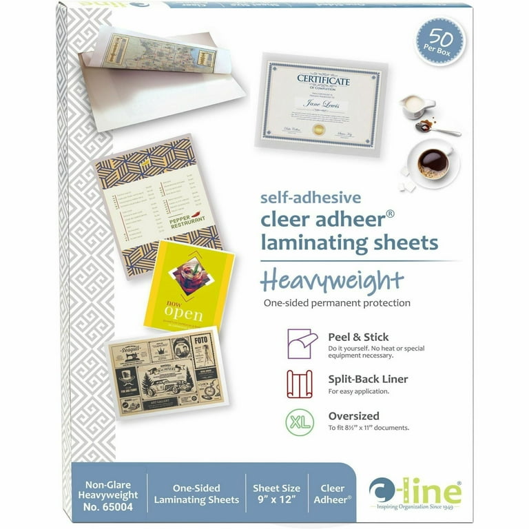 Cleer Adheer Self-Adhesive Laminating Film, 2 mil, 9 Cleer Adheer Self-Adhesive Laminating Film, 2 mil, 9