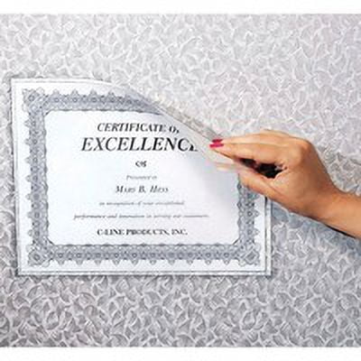 C-Line Cubicle Keepers Display Pockets for Fabric Surfaces Hook & Loop, 8-1/2 x 11, 25/BX, 38991