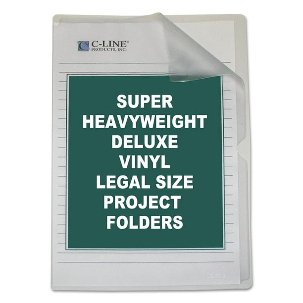 Deluxe Vinyl Project Folders, Legal Size, Clear, 50/Box Deluxe Vinyl Project Folders, Legal Size, Clear, 50/Box