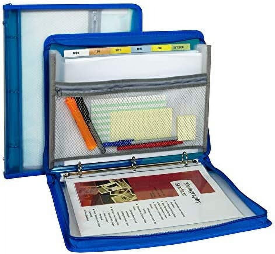 Staples Presentation Binder, 12 Sleeve Capacity, Blue