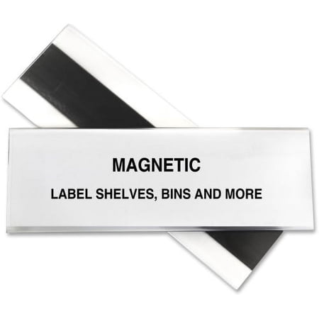 C-Line HOL-DEX Magnetic Shelf/Bin Label Holders 2-Inch x 6-Inch, 10/BX, 87247