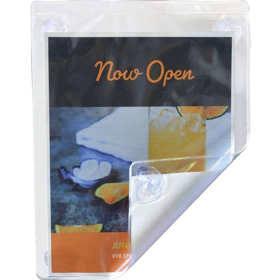 C-Line Heavyweight Display Pocket - 15 / Box - 9" Width x 12" Height - Heavyweight, Strong, Top Loading, Suction Cup - Clear | Bundle of 5 Boxes