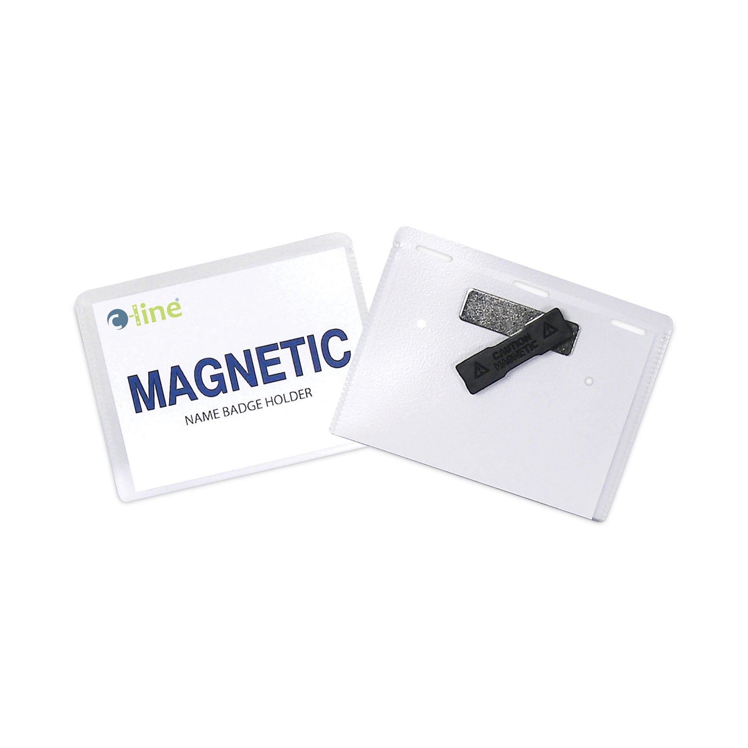 C Line Magnetic Name Badge Holder Kit Horizontal 4w x 3h Clear