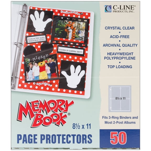 C-Line Page Protector 8.5x11" Top Load 50pc Clear