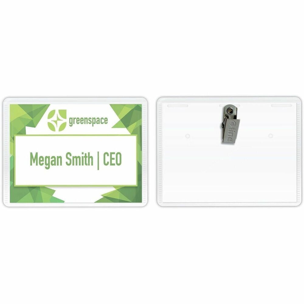 C-Line Name Badge Kits, Top Load, 3 1/2 x 2 1/4, Clear, 50/Box
