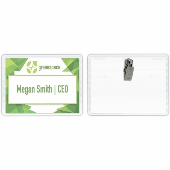 C-Line Name Badge Kits, Top Load, 3 1/2 x 2 1/4, Clear, 50/Box