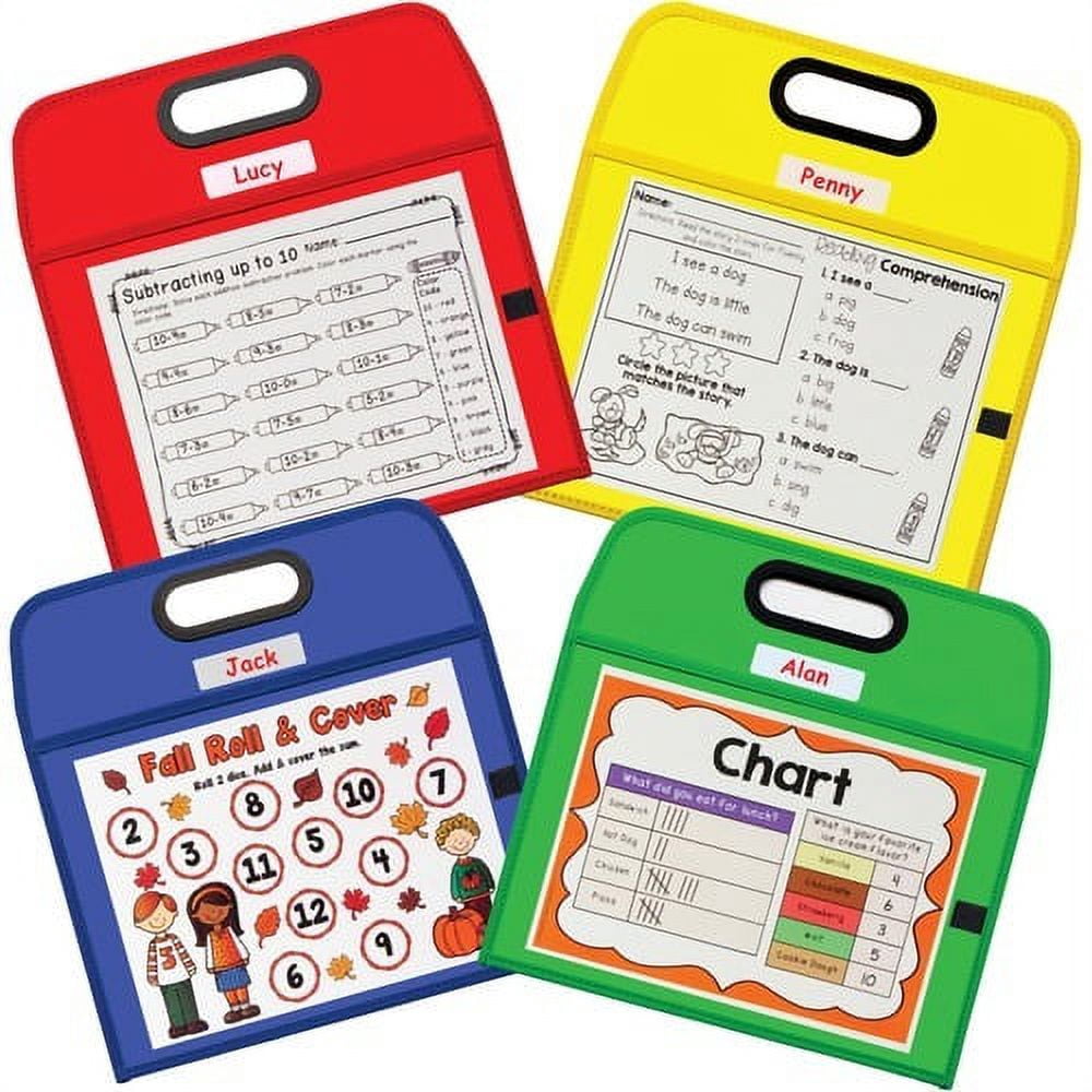 C-Line Dry Erase Pockets - Reusable Worksheet Holders For Classroom & Study
