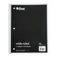 thumbnail image 1 of C-Line Products 1-Subject Notebook, Wide Ruled, Black, 1/EA (Set of 24 EA), 1 of 2