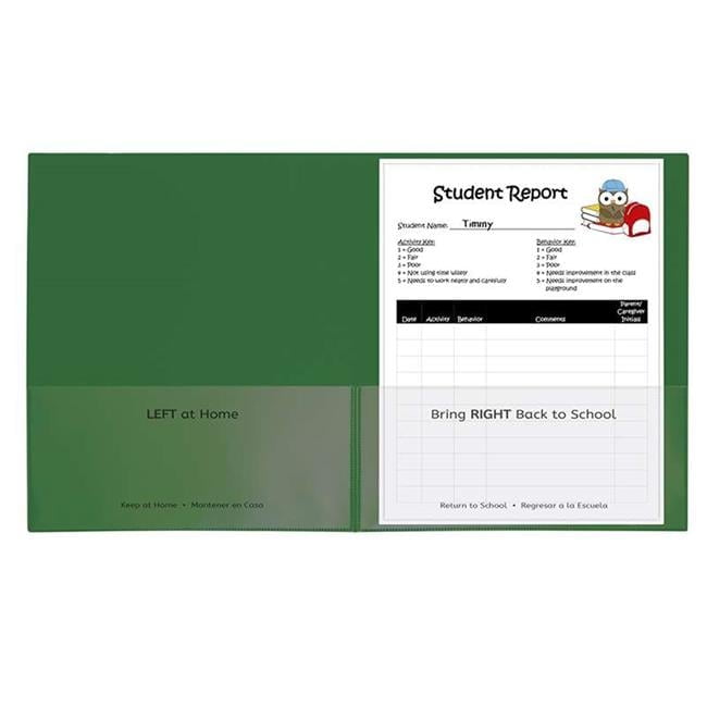 C-Line Products  25CT Classroom Connector Folders, Green
