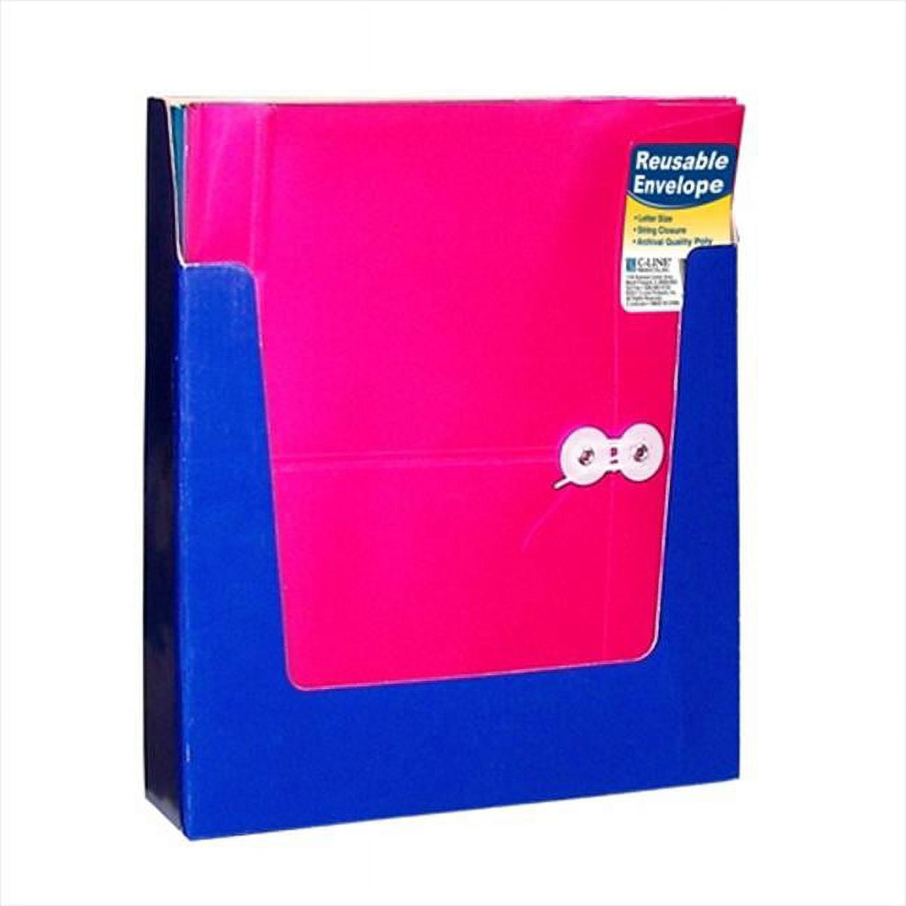 Reusable Poly Envelope with String Closure, Side Load, Assorted Colors ...