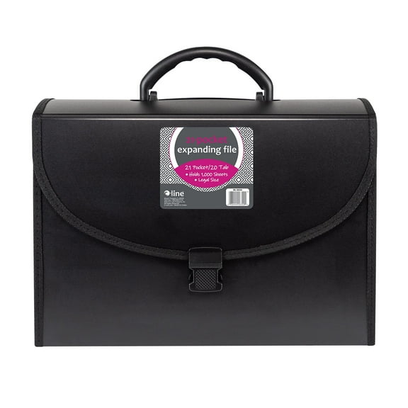 C-Line Specialty Expanding Files, Legal, 21-Pocket, Black -CLI58320