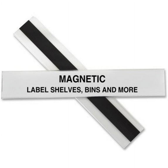 C-Line Products 87227 1 x 6 in. Hol-Dex Magnetic Shelf & Bin Label Holders, Clear