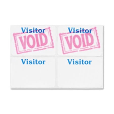 C-Line Products- Inc. CLI Self-Expiring Visitor Badge- Self-Adhesive- 3in.x2in.