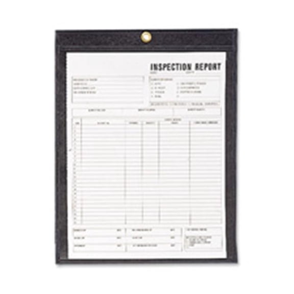 C-Line Products- Inc. CLI Shop Ticket Holder- Stitched- 9in.x12in.- Clear-Black