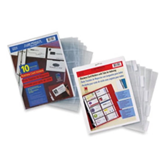 C-Line Products- Inc. CLI61117 Business Card Refill Pages- w-Tabs- 100 Card Cap- 11in.x8-.50in.- CL