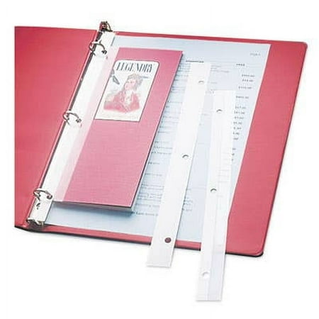 C-Line Self-Adhesive Attaching Strips, 3-Hole Punched, 11 x 1, 200/BX