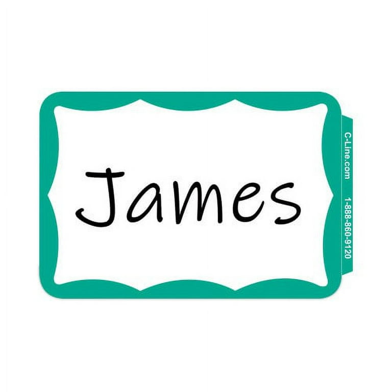 Self-Adhesive Name Badges, 3.5 x 2.25, Green, 100/Box Self-Adhesive Name Badges, 3.5 x 2.25, Green, 100/Box