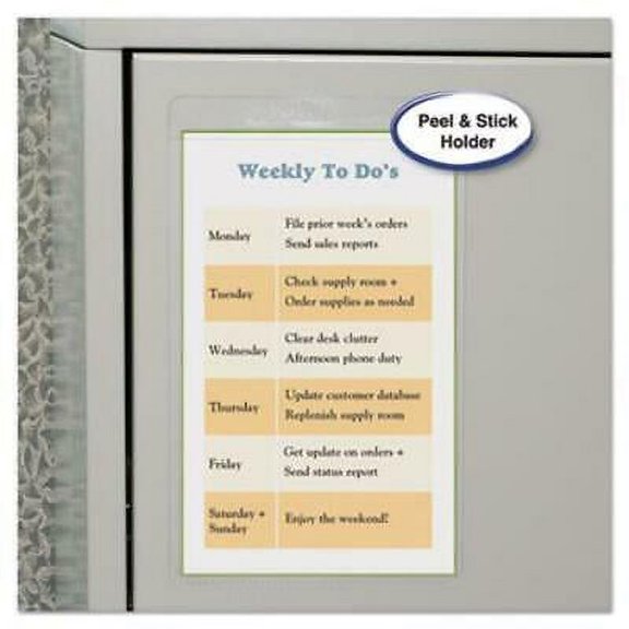 C-Line Self-Adhesive Shop Ticket Holders, Super Heavy, 25 Sheets, 5 x 8, 50/Box (70058)