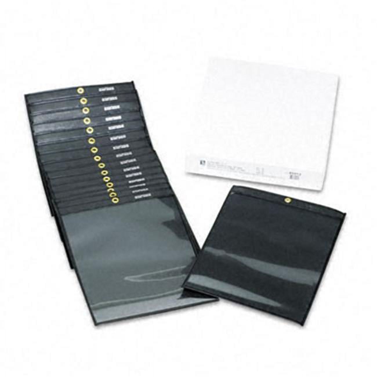 CLine Shop Ticket Holders Clear Front with Black Pressboard Back