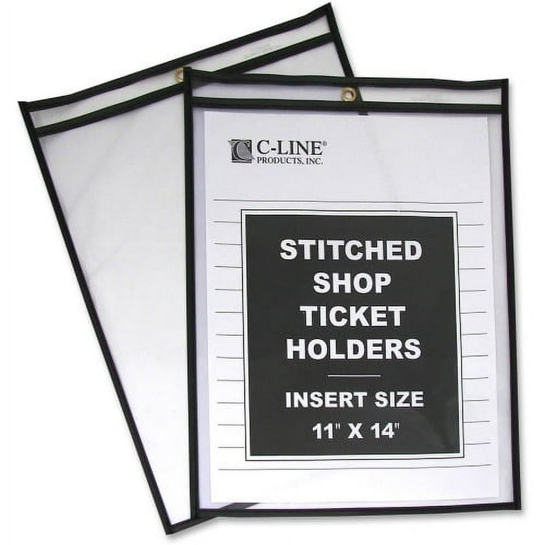 C-Line Safety Striped Shop Ticket Holders - 0.1 C-Line Safety Striped Shop Ticket Holders - 0.1