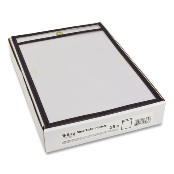 C-Line Shop Ticket Holders, Stitched, Both Sides Clear, 25", 5 x 8, 25/BX