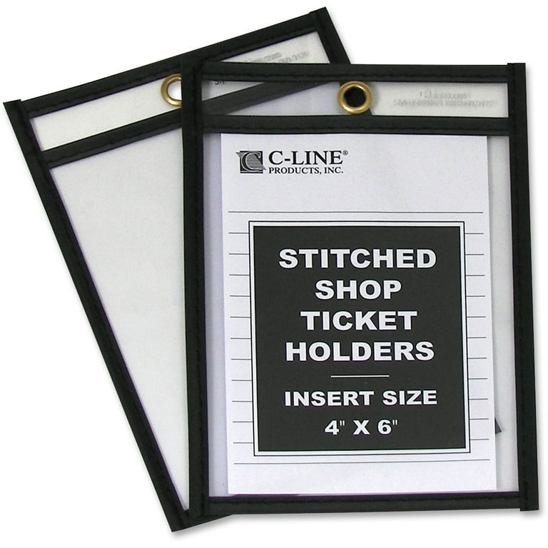 C-Line Shop Ticket Holders, Stitched - Both Sides Clear, 4 x 6, 25/BX, 46046 C-Line Shop Ticket Holders, Stitched - Both Sides Clear, 4 x 6, 25/BX, 46046
