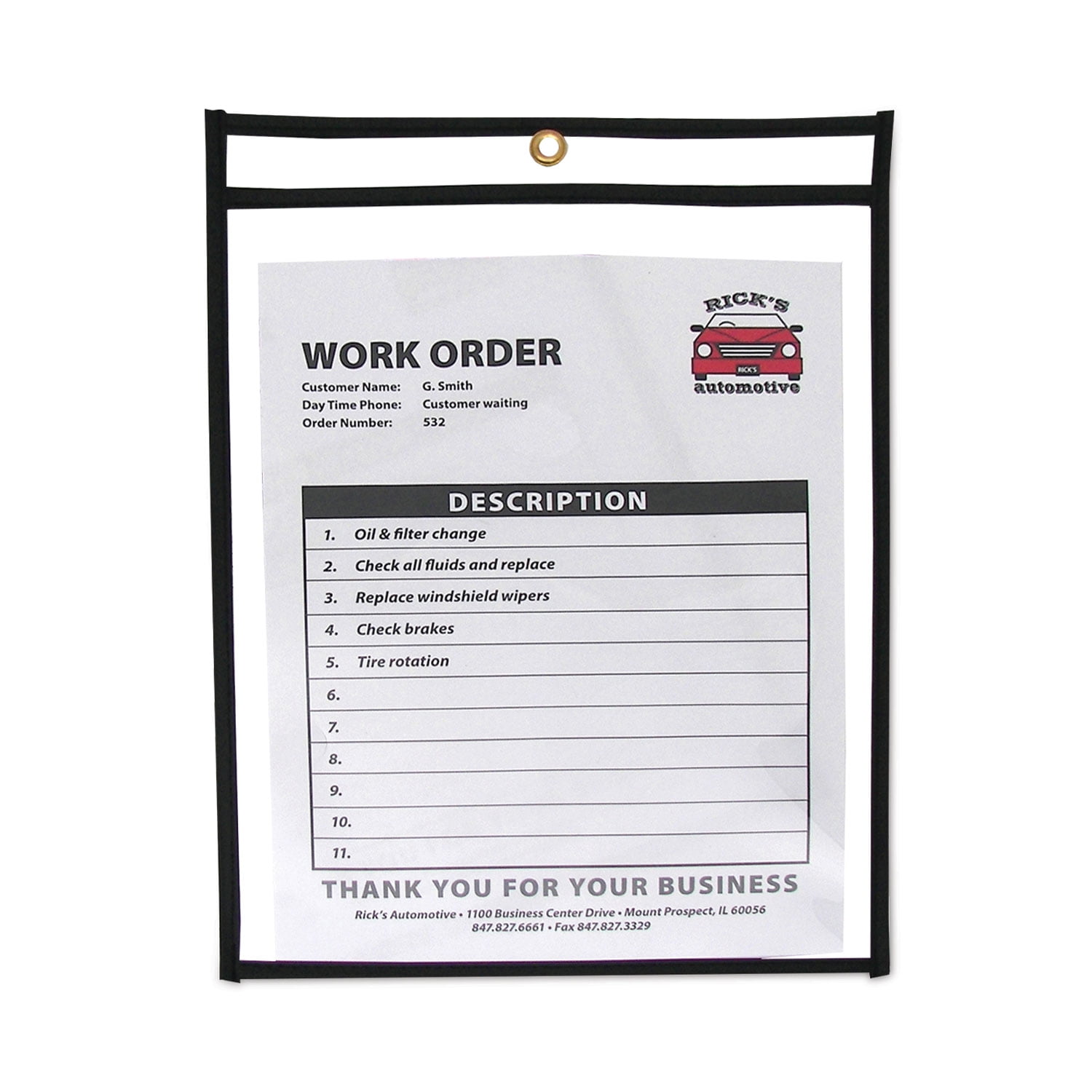 CLine Shop Ticket Holders, Stitched, Both Sides Clear, 75 Sheets, 9 x