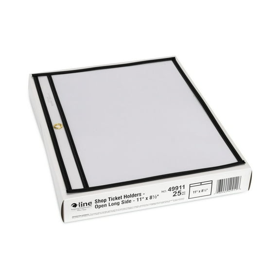 C-Line Shop Ticket Holders, Stitched, Sides Clear, 50", 11 x 8 1/2, 25/BX