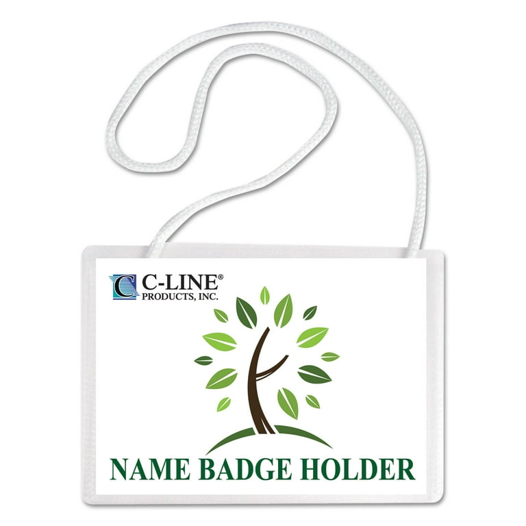 Specialty Name Badge Holder Kits, 4 x 3, Horizontal Orientation, White, 50/Box Specialty Name Badge Holder Kits, 4 x 3, Horizontal Orientation, White, 50/Box