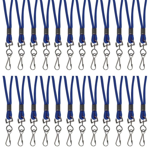 C-Line Standard Lanyard, Blue, Swivel Hook, Pack of 24