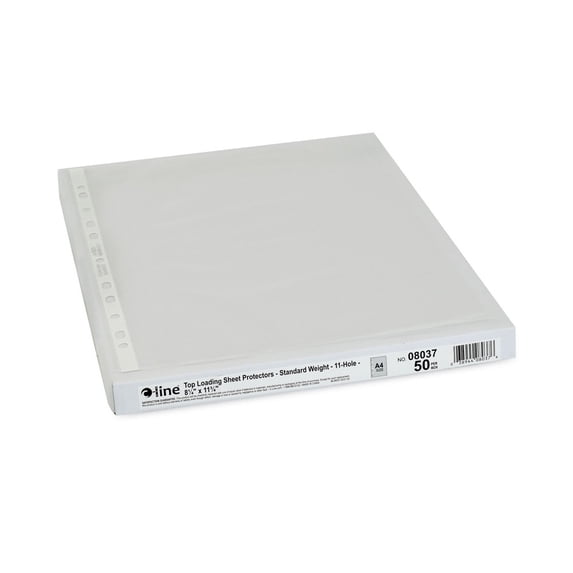 C-Line Standard Weight Poly Sheet Protector, Clear, 2", 11 3/4 x 8 1/4, 50/BX